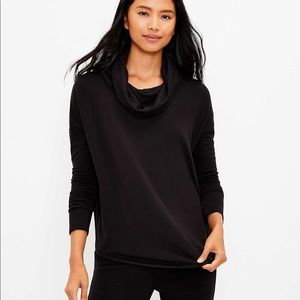 Lou & Gray By Loft Signature Soft  Cow Neck Top Gray Size XXS